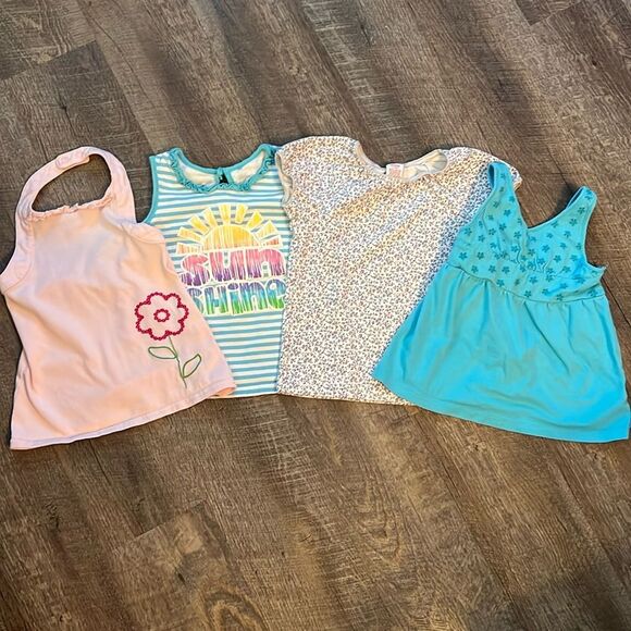 Girls 4 4t Spring Summer Shirt Top Mixed Lot Bundle Sleeveless Short Sleeve - Picture 1 of 5
